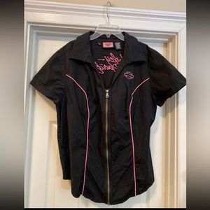 Harley Davidson Women’s zip up shirt. 1W